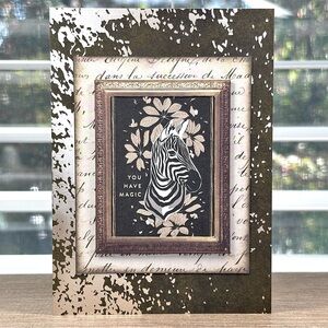 Handmade “You Have Magic” Zebra Gold Accent Greeting Card